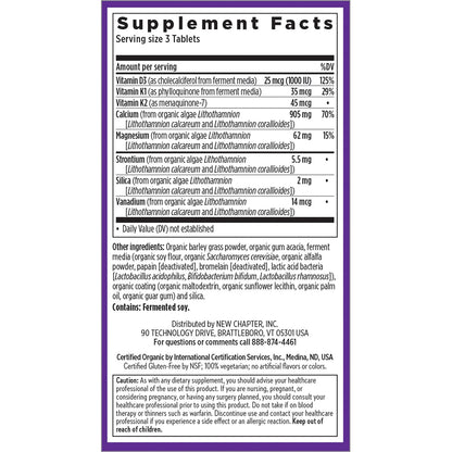 New Chapter Calcium Supplement – Bone Strength (Whole Food Calcium + K2 D3 + Magnesium)