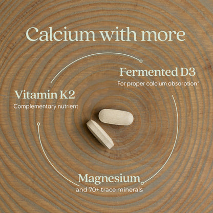 New Chapter Organic Plant Calcium for Women Under 40 — D3, K2 & Mg | 60 Count