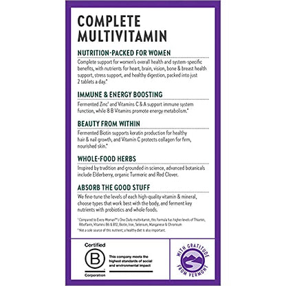 New Chapter Every Woman Multivitamin – Fermented Probiotics, Iron & Vitamin D3 (48 ct)