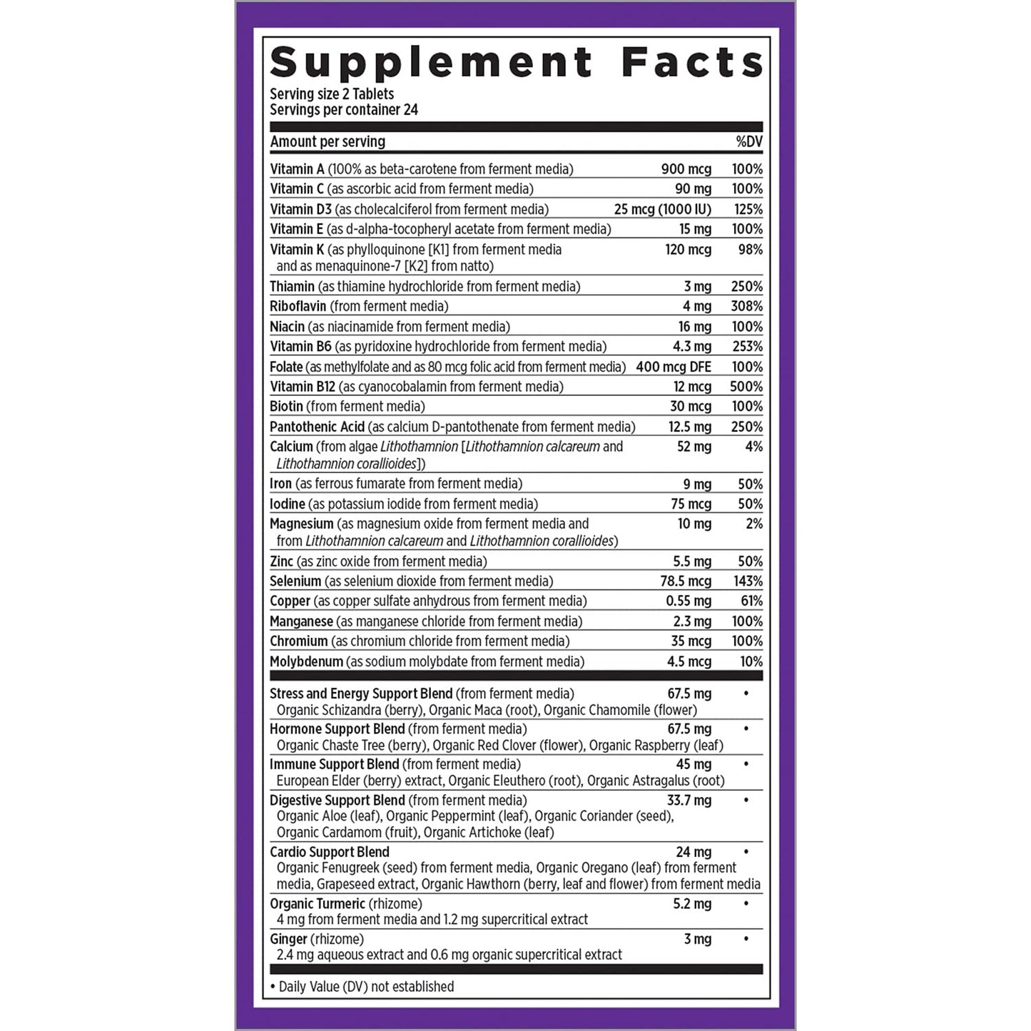 New Chapter Every Woman Multivitamin – Fermented Probiotics, Iron & Vitamin D3 (48 ct)