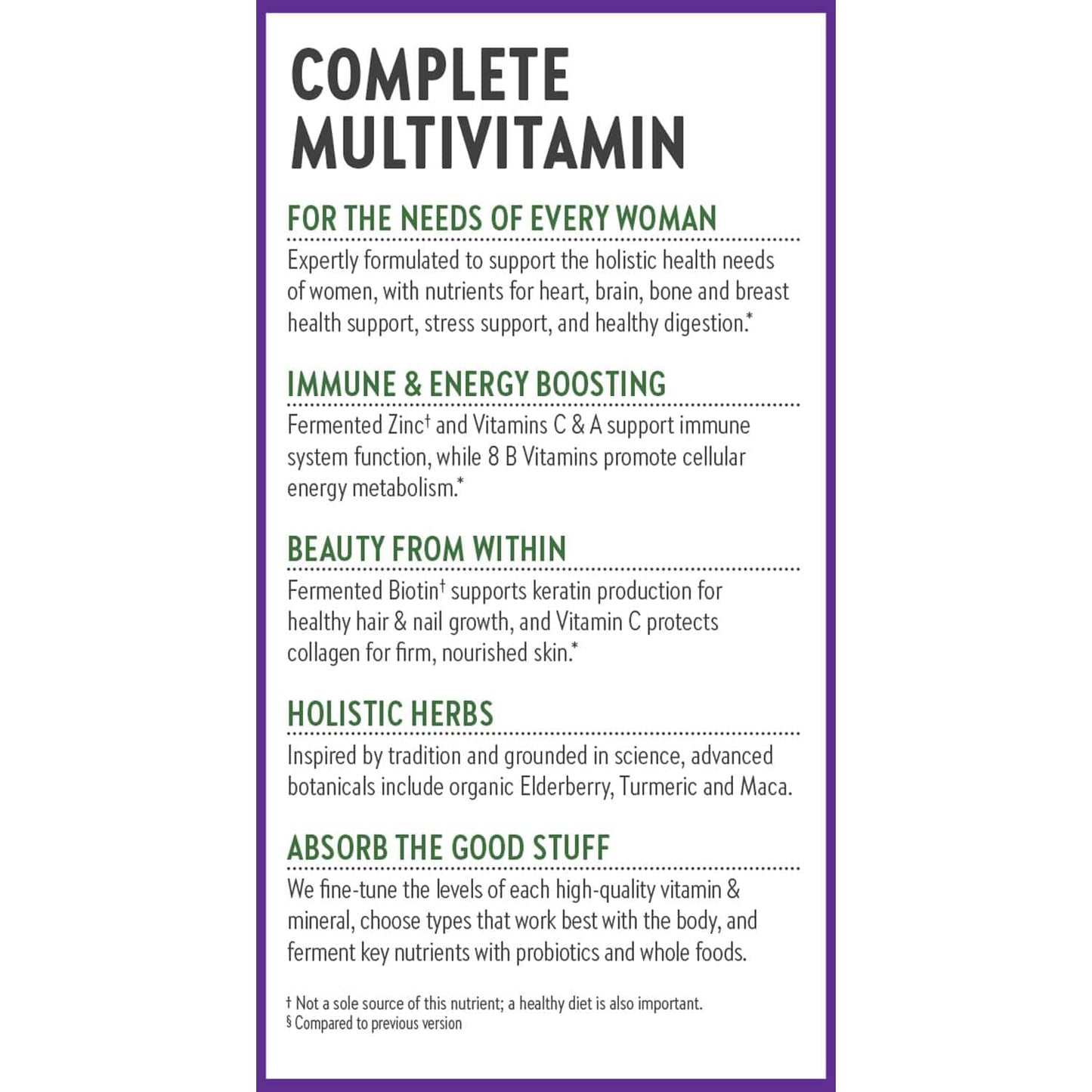 New Chapter Women’s One Daily Multivitamin – Gentle, Fermented Nutrition for Immune Support & Hair Health