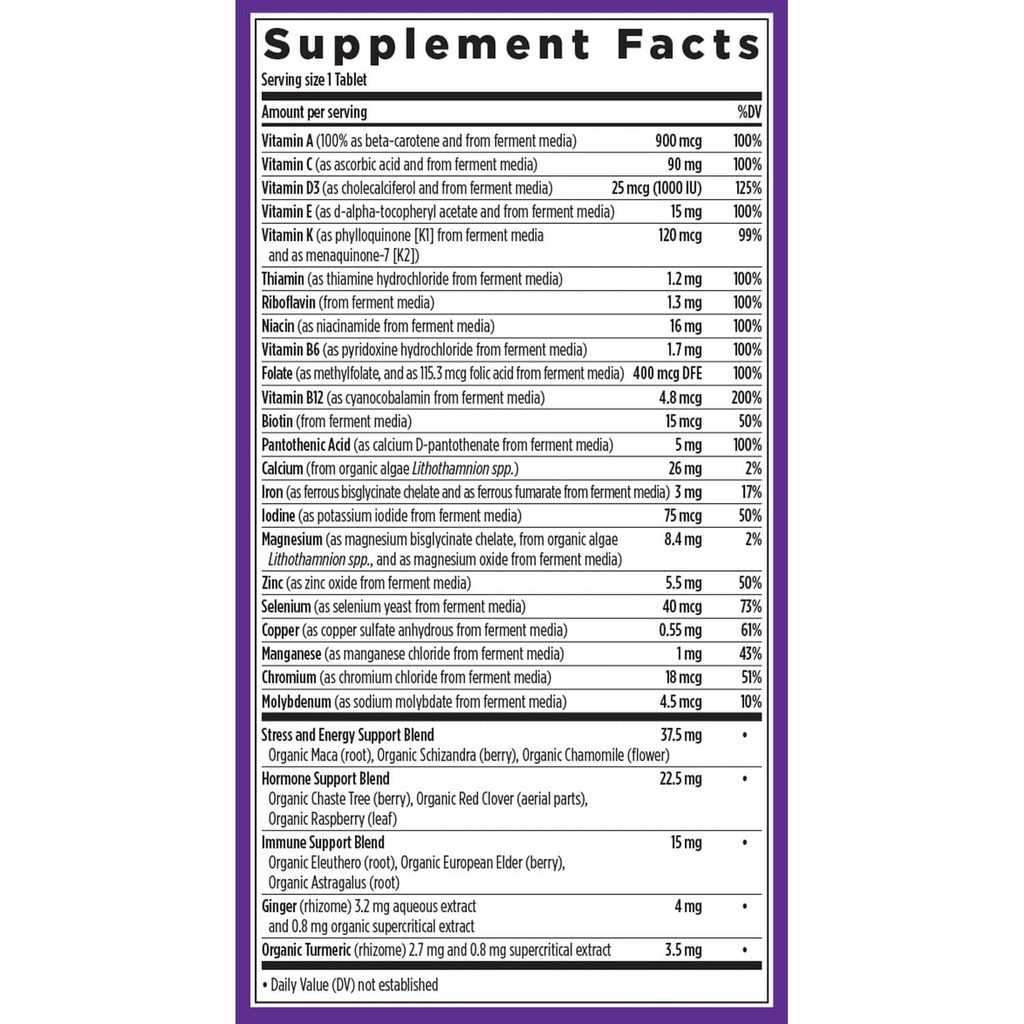 New Chapter Women’s One Daily Multivitamin – Gentle, Fermented Nutrition for Immune Support & Hair Health