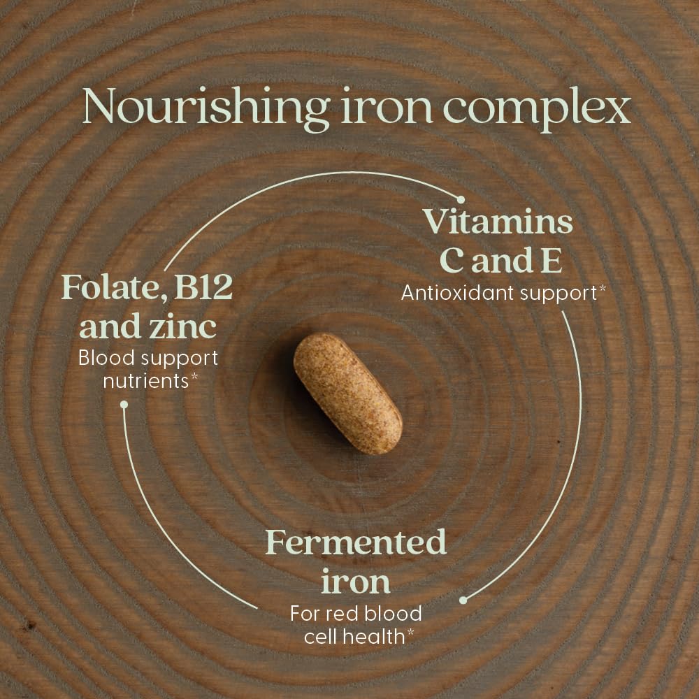 New Chapter Iron Supplement | Whole-Food Fermented Iron Complex | 60ct