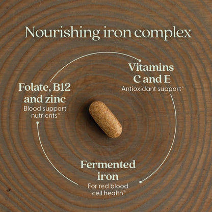 New Chapter Iron Supplement | Whole-Food Fermented Iron Complex | 60ct