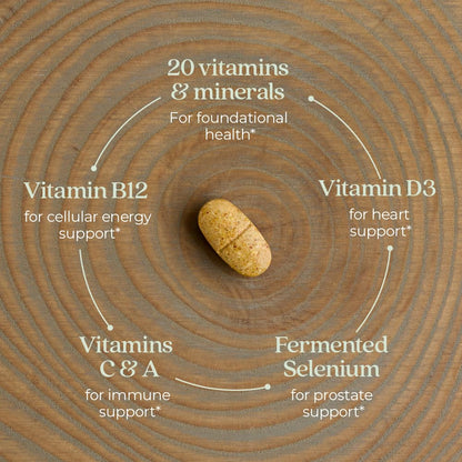 New Chapter Men's Multivitamin 40+ - Fermented One Daily for Energy, Immune & Heart Health (48 ct)