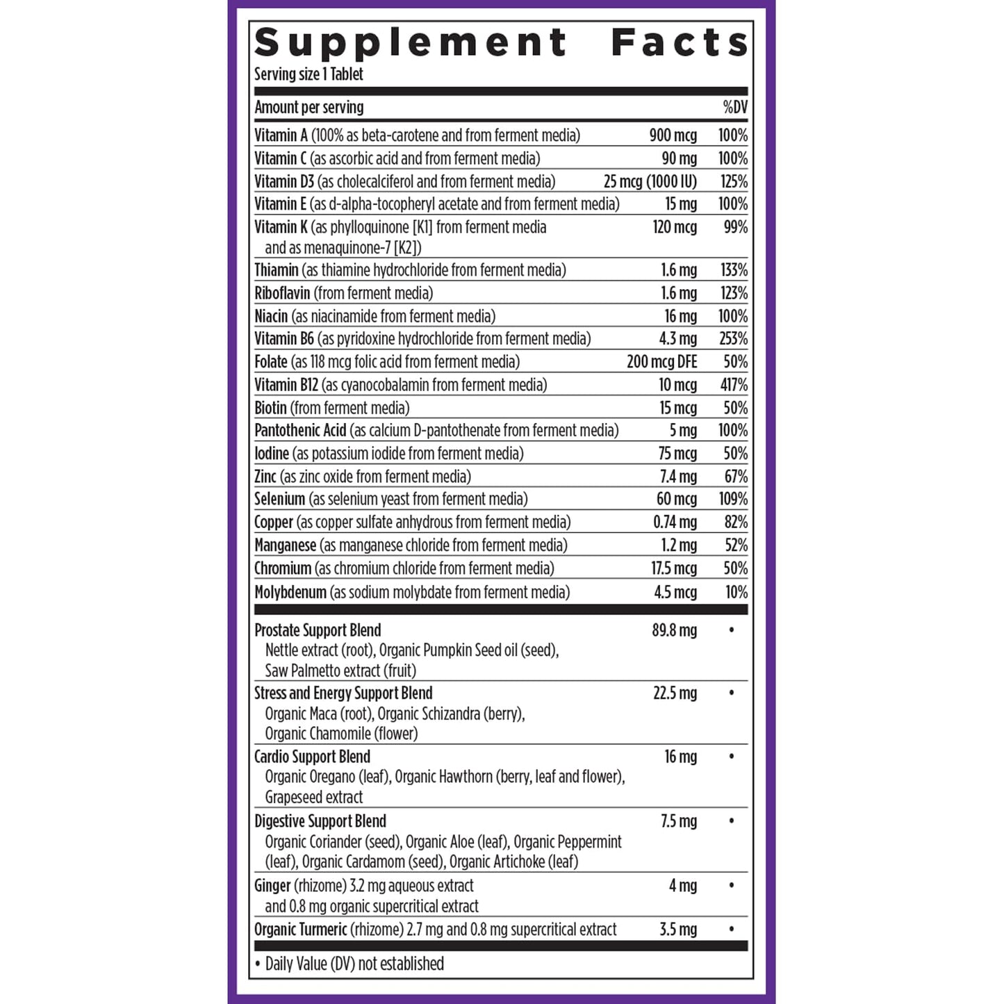New Chapter Men's Multivitamin 40+ - Fermented One Daily for Energy, Immune & Heart Health (48 ct)