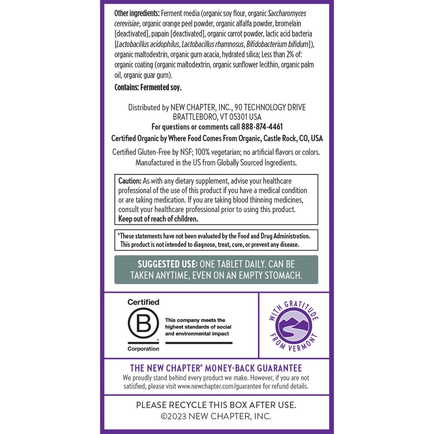 New Chapter Men's Multivitamin 40+ - Fermented One Daily for Energy, Immune & Heart Health (48 ct)
