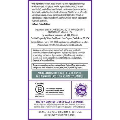 New Chapter Men's Multivitamin 40+ - Fermented One Daily for Energy, Immune & Heart Health (48 ct)