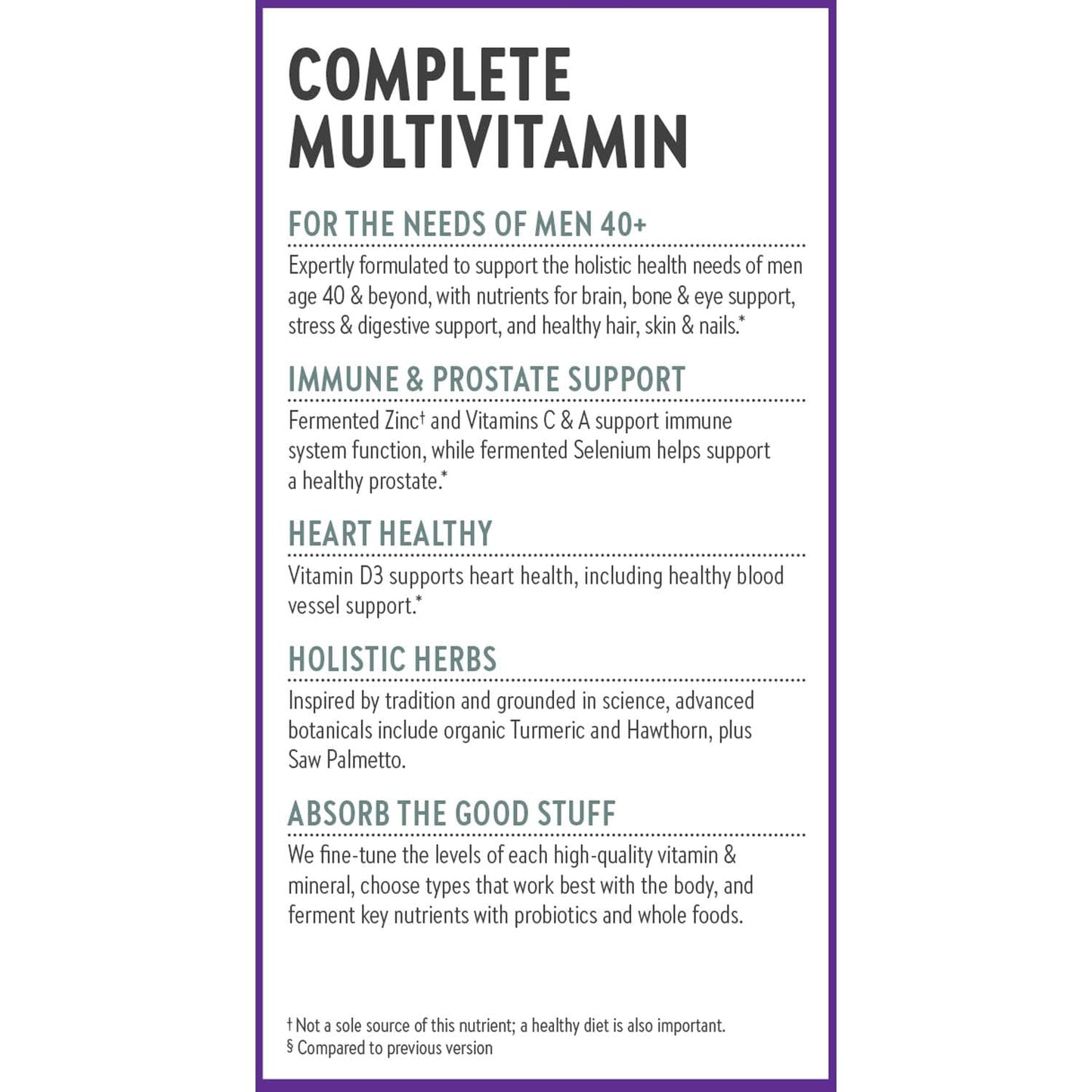New Chapter Men's Multivitamin 40+ - Fermented One Daily for Energy, Immune & Heart Health (48 ct)