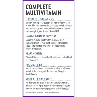New Chapter Men's Multivitamin 50+ (48 ct) | Immune, Brain & Heart Support