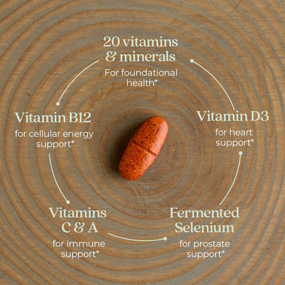 New Chapter Men's Multivitamin 50+ (48 ct) | Immune, Brain & Heart Support