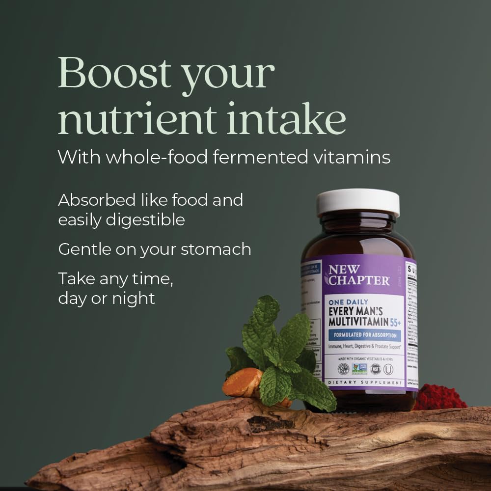 New Chapter Men's Multivitamin 50+ (48 ct) | Immune, Brain & Heart Support
