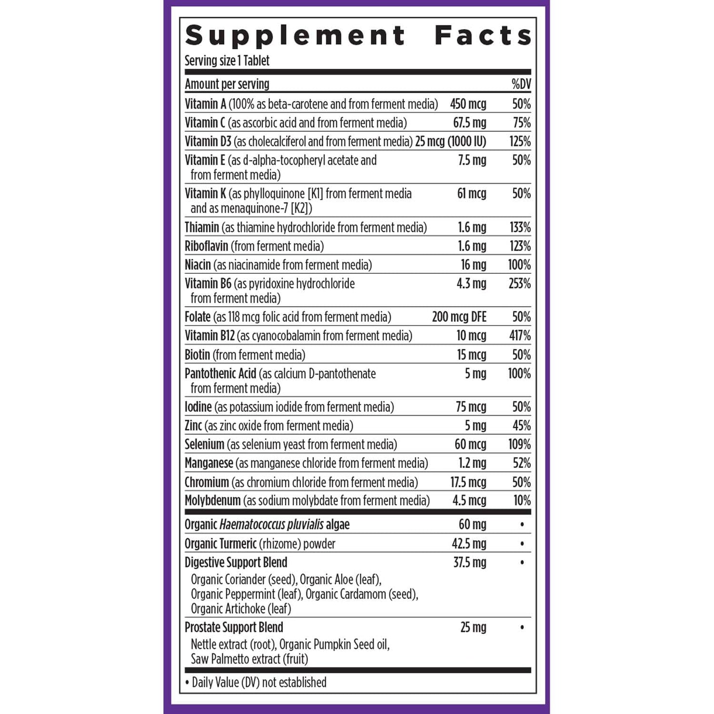 New Chapter Men's Multivitamin 50+ (48 ct) | Immune, Brain & Heart Support
