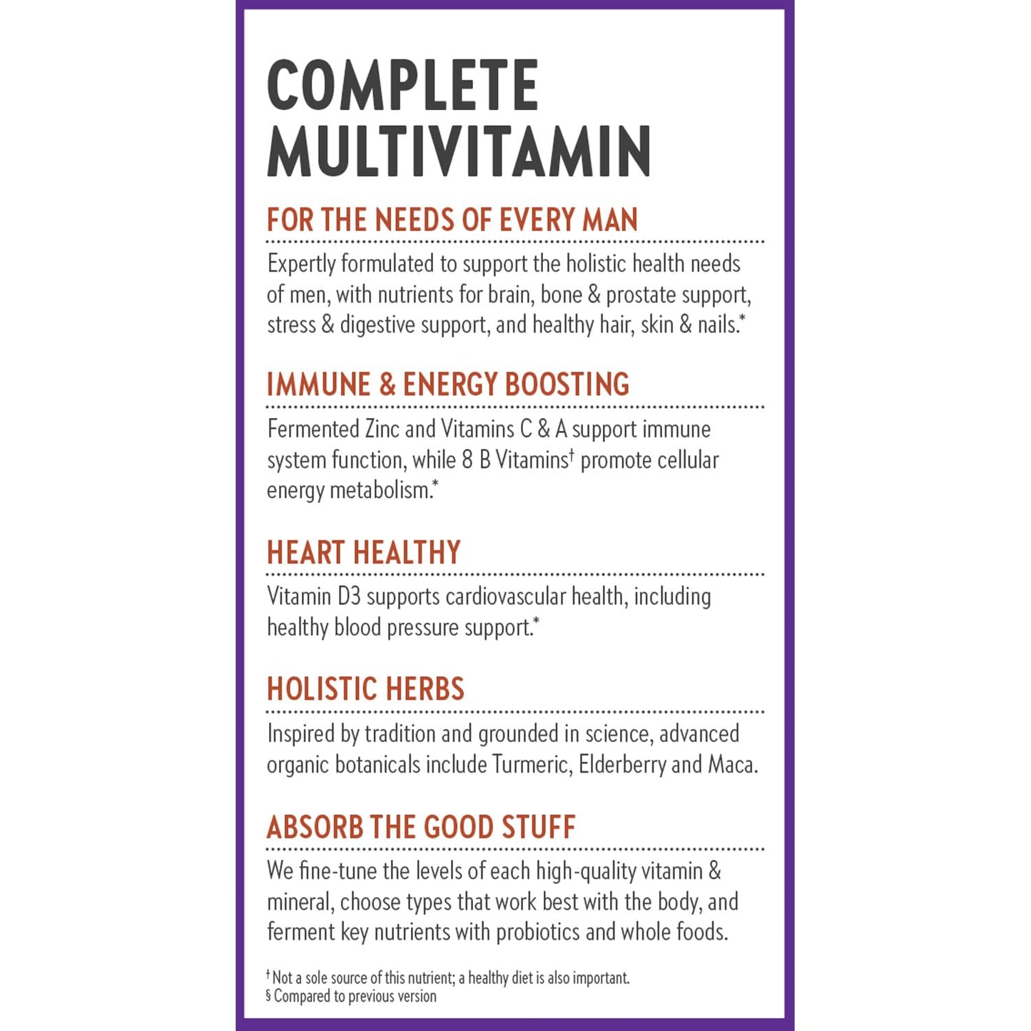 New Chapter Men's Multivitamin - Immune, Energy & Heart Support | 72 ct
