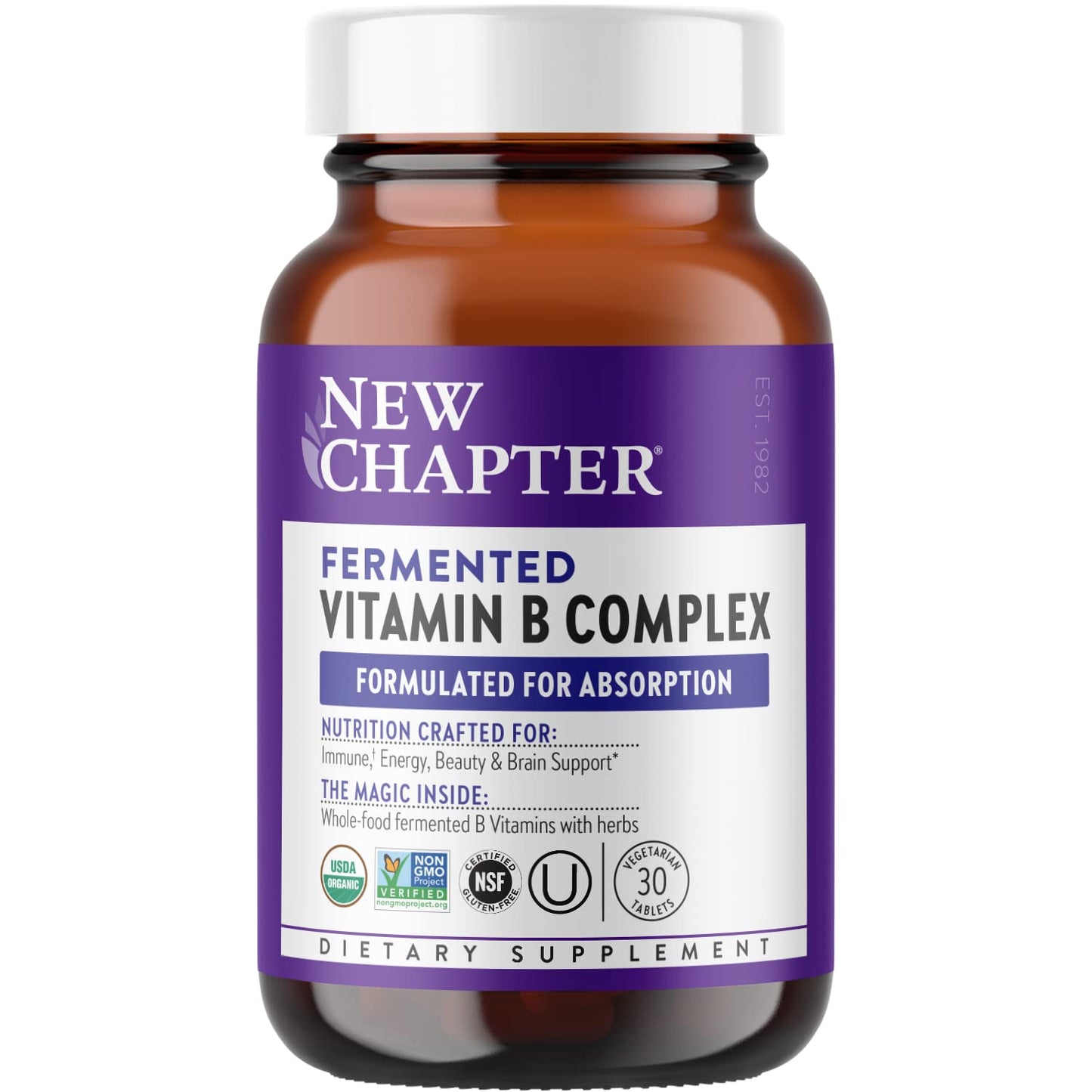 New Chapter Organic Fermented Vitamin B Complex – 30 Count (30 CT)