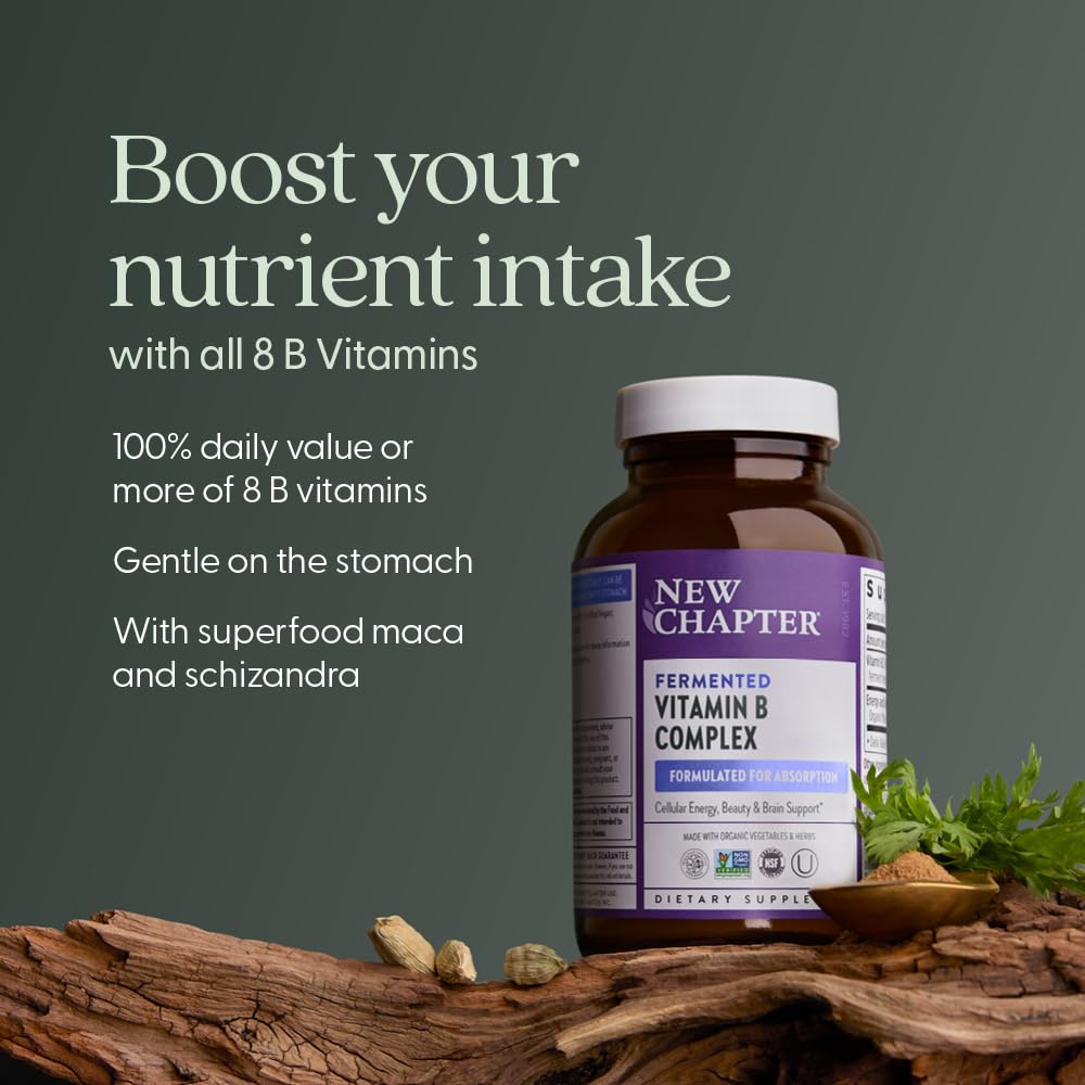 New Chapter Organic Fermented Vitamin B Complex – 30 Count (30 CT)