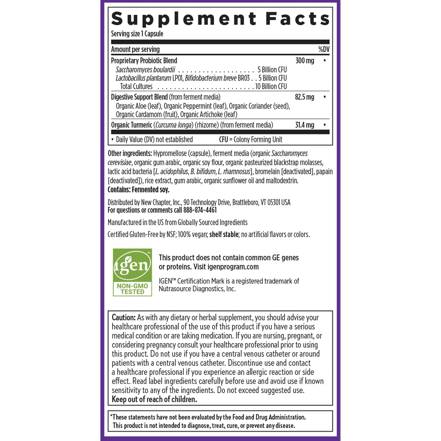 New Chapter Probiotic All-Flora 30 Ct – Advanced Digestion & Gut Health, Vegan, Non-GMO