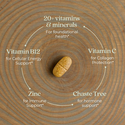 New Chapter Women's Multivitamin 40+ | One Daily, Fermented Vitamins, Gentle on Empty Stomach