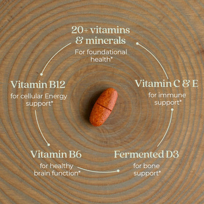 New Chapter Women’s Multivitamin 55+ – One Daily, Fermented Nutrients for Immune, Energy & Bone Health