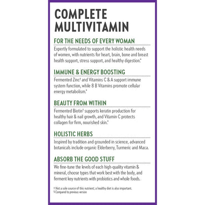 New Chapter Women’s One Daily Multivitamin – Gentle, Fermented Nutrition for Immune Support & Hair Health