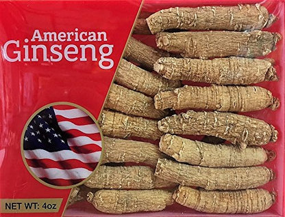 New Green Nutrition Hand-Selected A Grade American Ginseng – 4 oz Box, Medium Thin-Short