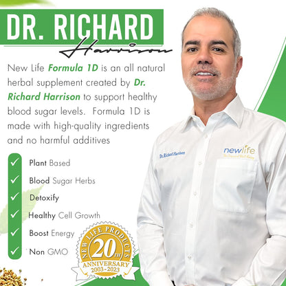New Life Formula 1D Blood Sugar Formula | Herbal Immunity & Wellness Supplement