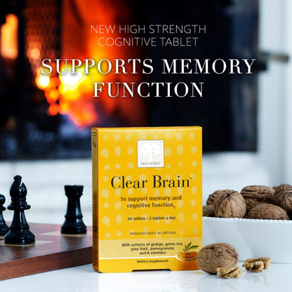 New Nordic Clear Brain Tablets – Swedish Made, 60 Count, Cognitive Health