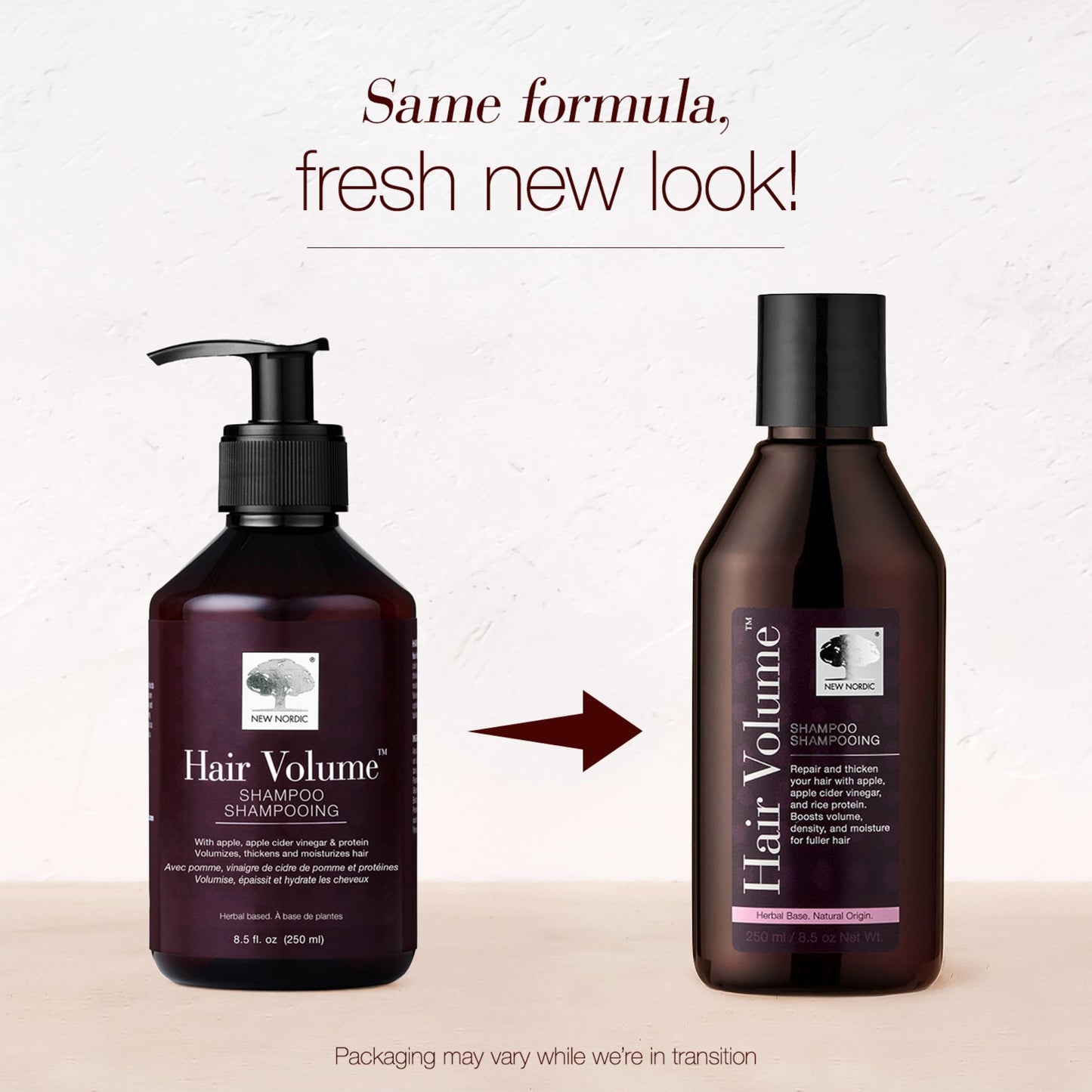 New Nordic Hair Volume Shampoo — Herbal Vegan Formula for Thicker, Fuller Hair (8.5 Fl Oz)