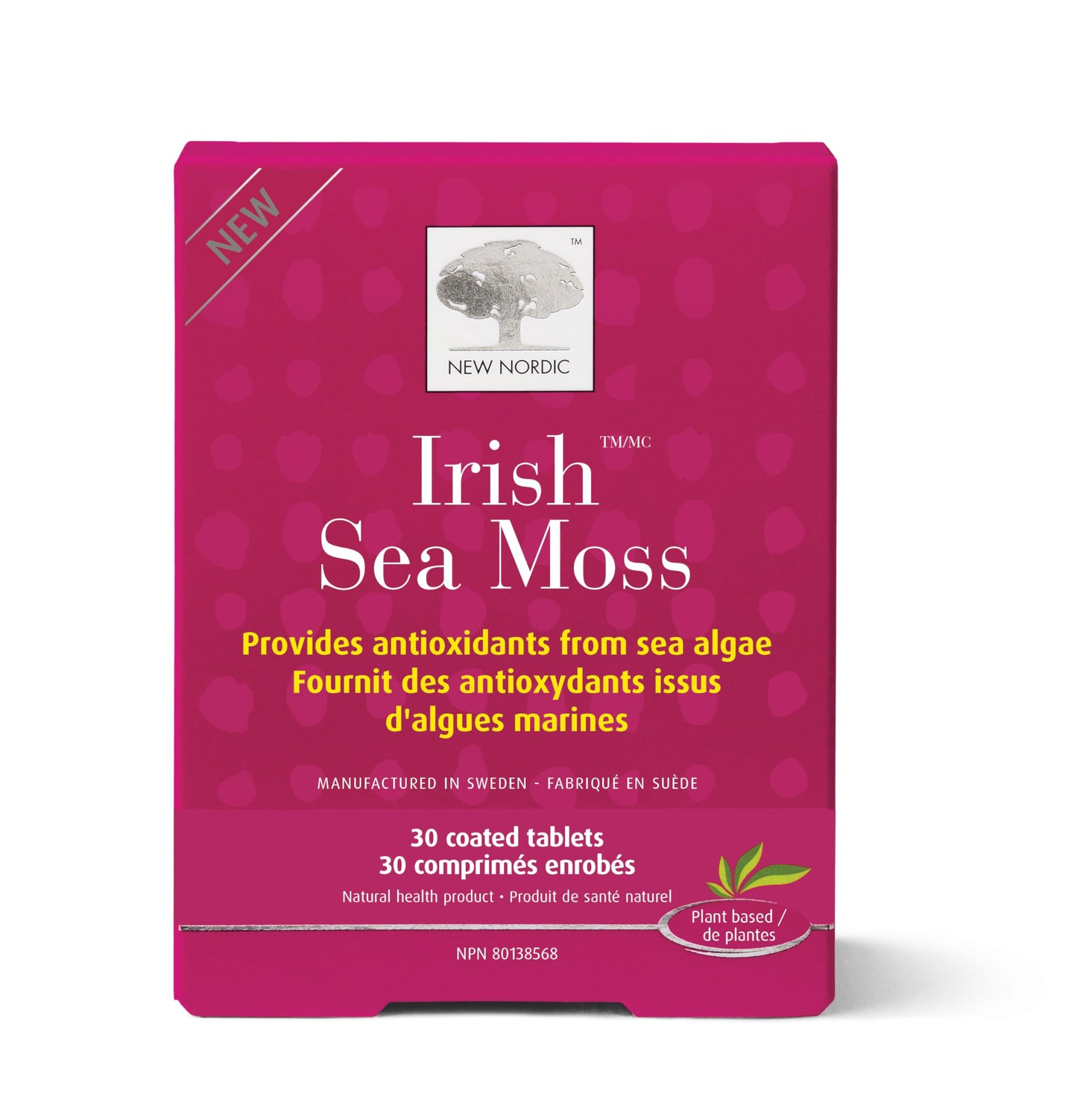 NEW NORDIC Irish Sea Moss Extract | Tri-Algae Complex | Vegan & Gluten Free | 30 Tablets