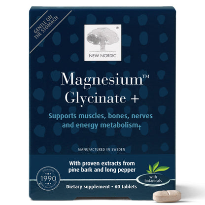 New Nordic Magnesium Glycinate 220 mg – Max Absorption, 30 Servings