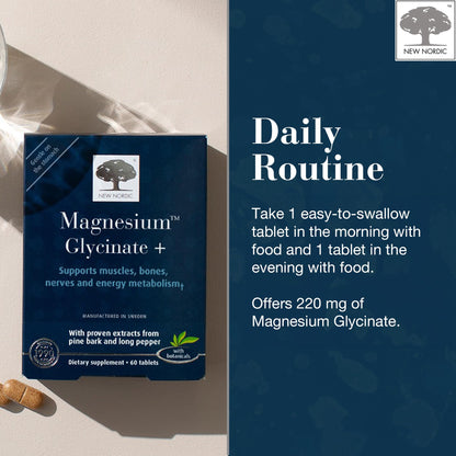 New Nordic Magnesium Glycinate 220 mg – Max Absorption, 30 Servings