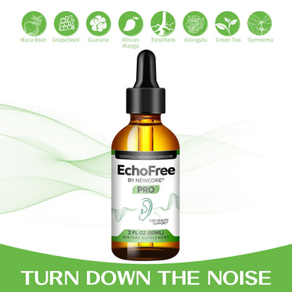 NEWCORE EchoFree PRO 2oz – Ear Wellness Formula with GABA, Ginkgo & Chromium
