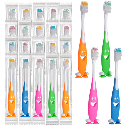 Newday 100 Pack Kids Toothbrush Bulk – Soft Bristles, Shark Design