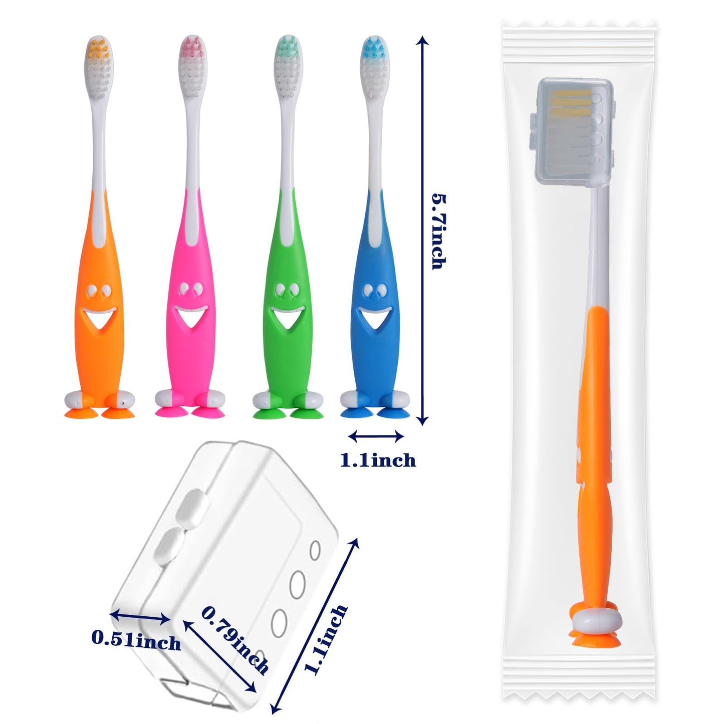 Newday 100 Pack Kids Toothbrush Bulk – Soft Bristles, Shark Design
