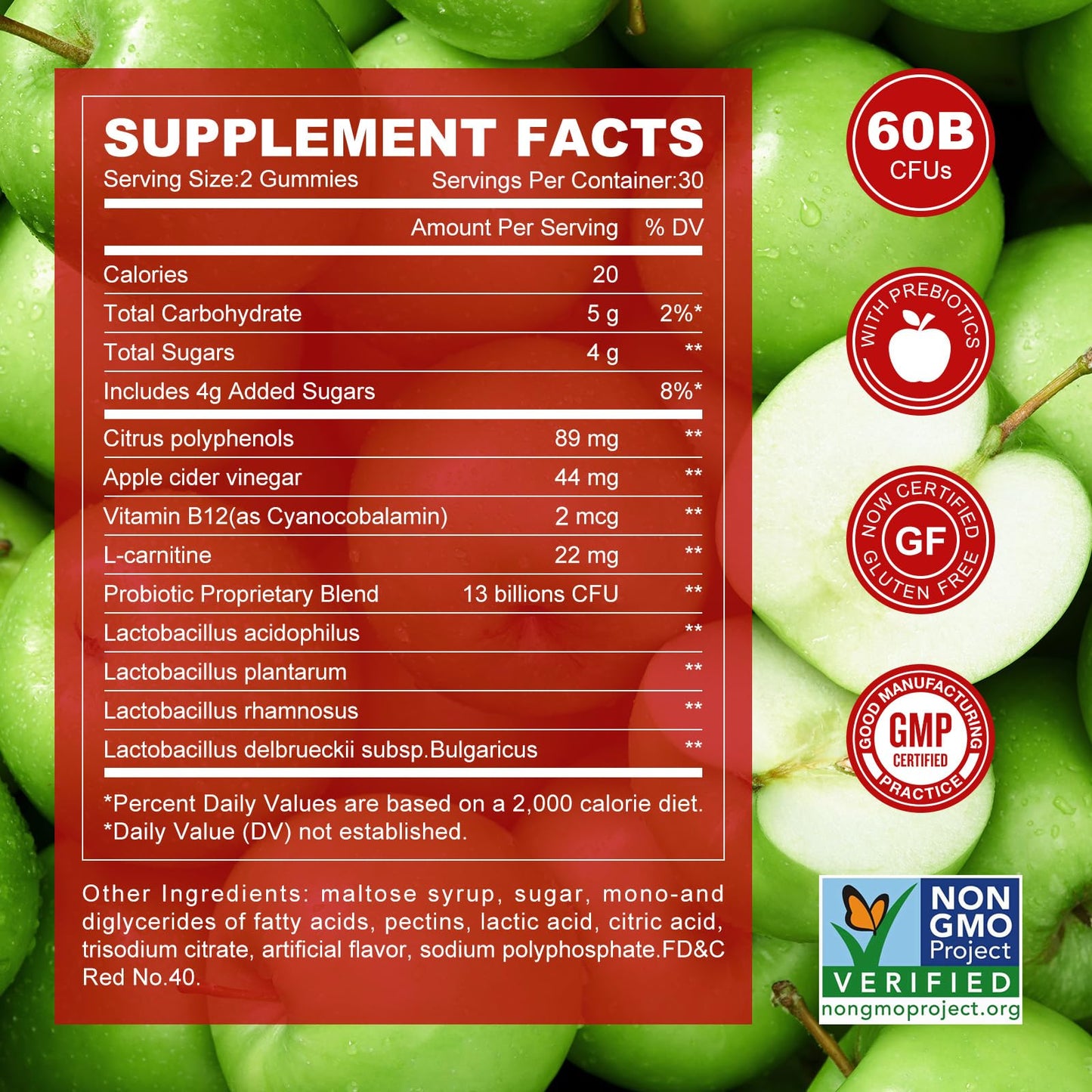NEWELLME Sugar-Free ACV Gummies with B12 – 90 Gummies (Vegetarian, Non-GMO)