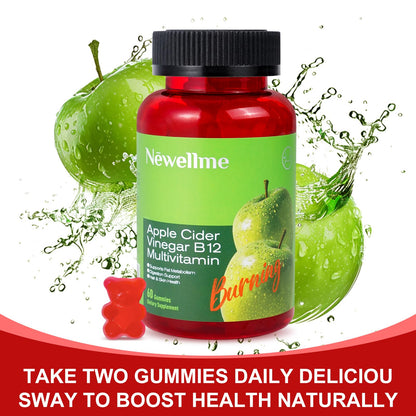 NEWELLME Sugar-Free ACV Gummies with B12 – 90 Gummies (Vegetarian, Non-GMO)
