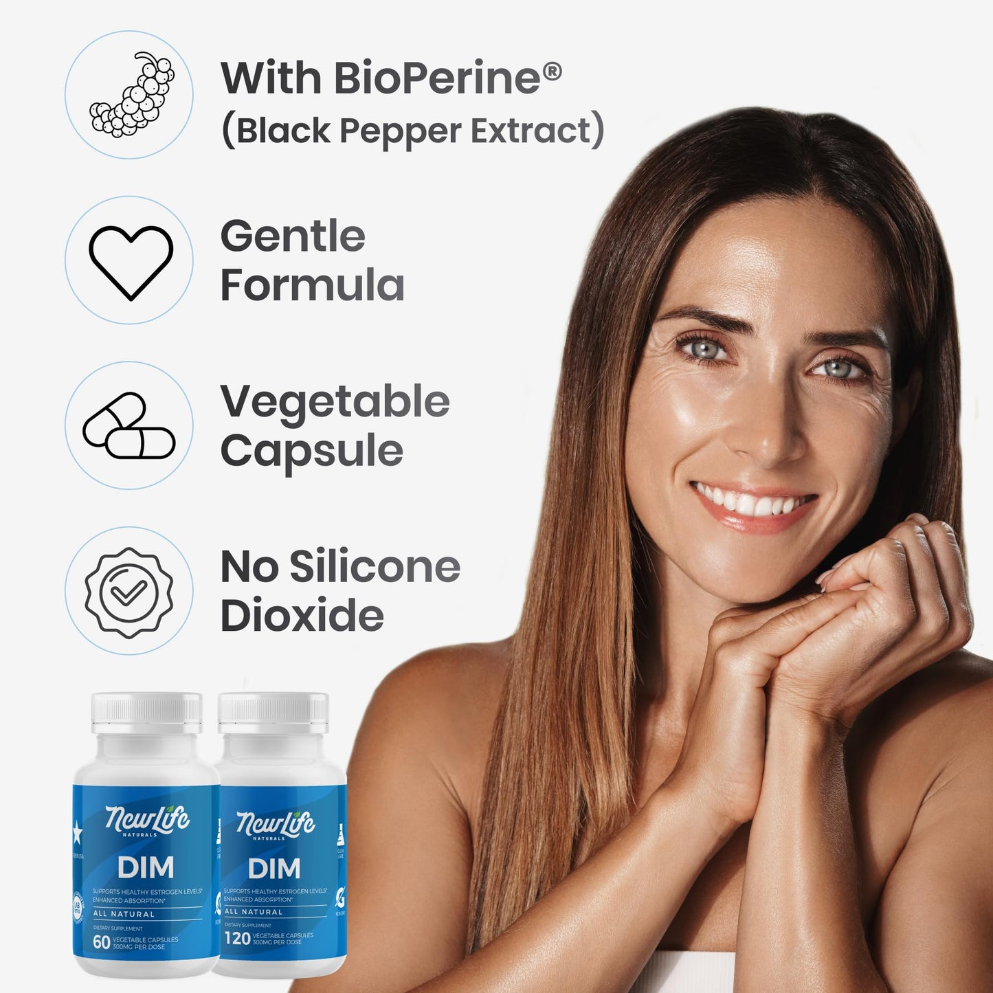 NewLife Naturals DIM 300mg - Hormonal Balance for Women & Men | 60 Day Supply