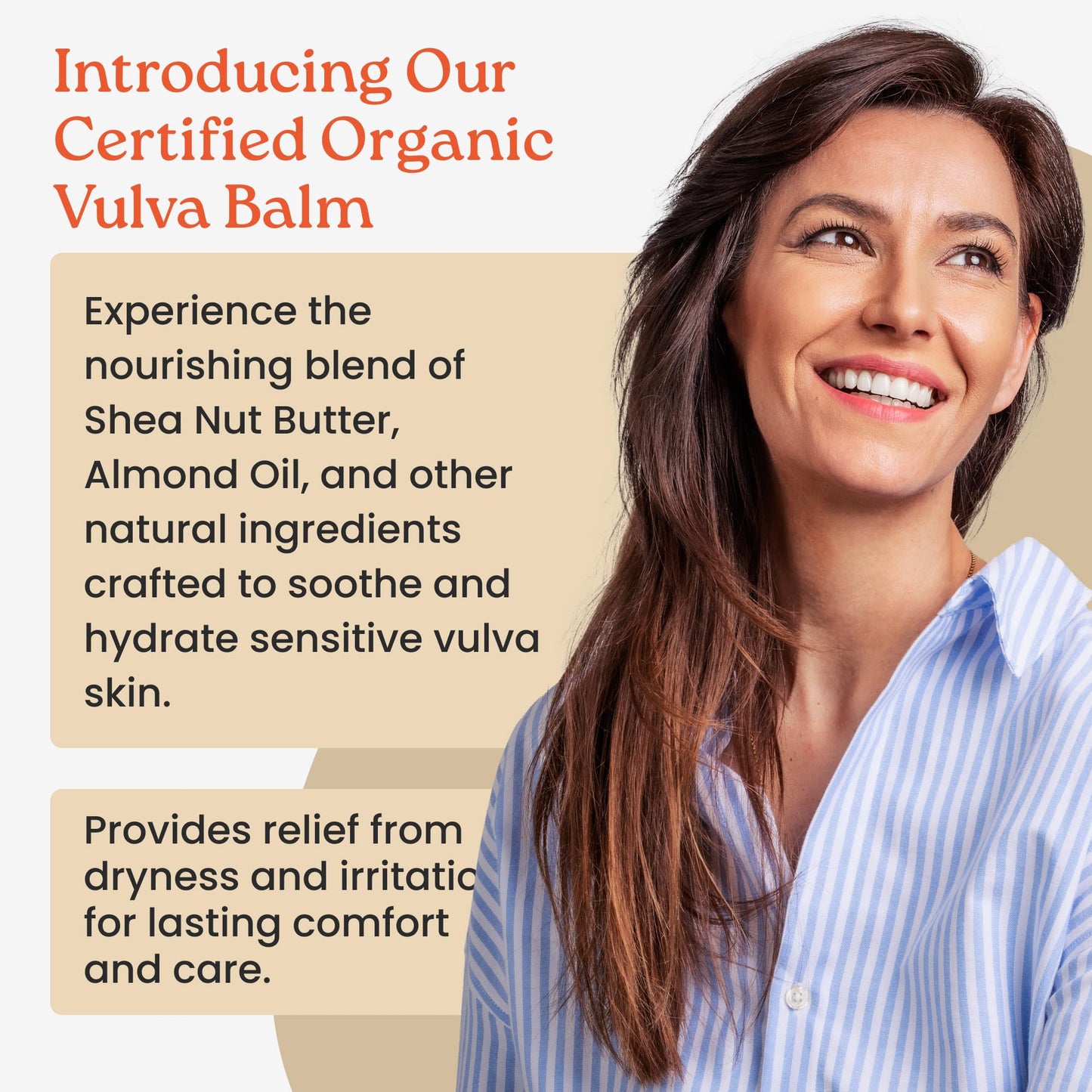 NewLife Naturals Certified Organic Vulva Balm Butter – Vaginal Moisturizer & Menopause Support (2oz) USA