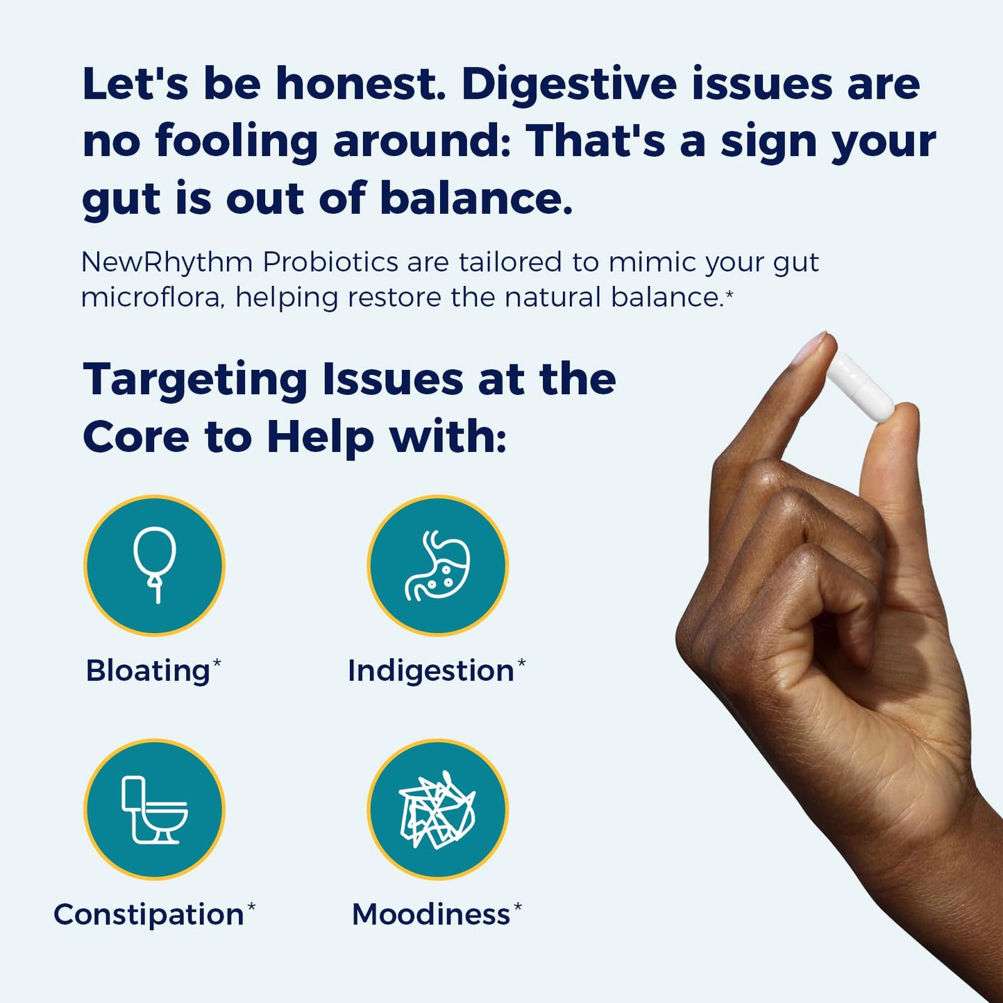 NewRhythm Probiotics 120B CFU | 36 Strains | Digestive Health & Immune Support | 30ct