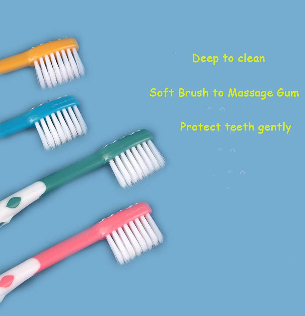 Newrichbee 8-Pack Kids Toothbrushes - Ultra-Soft Deer Design (Ages 2-8)