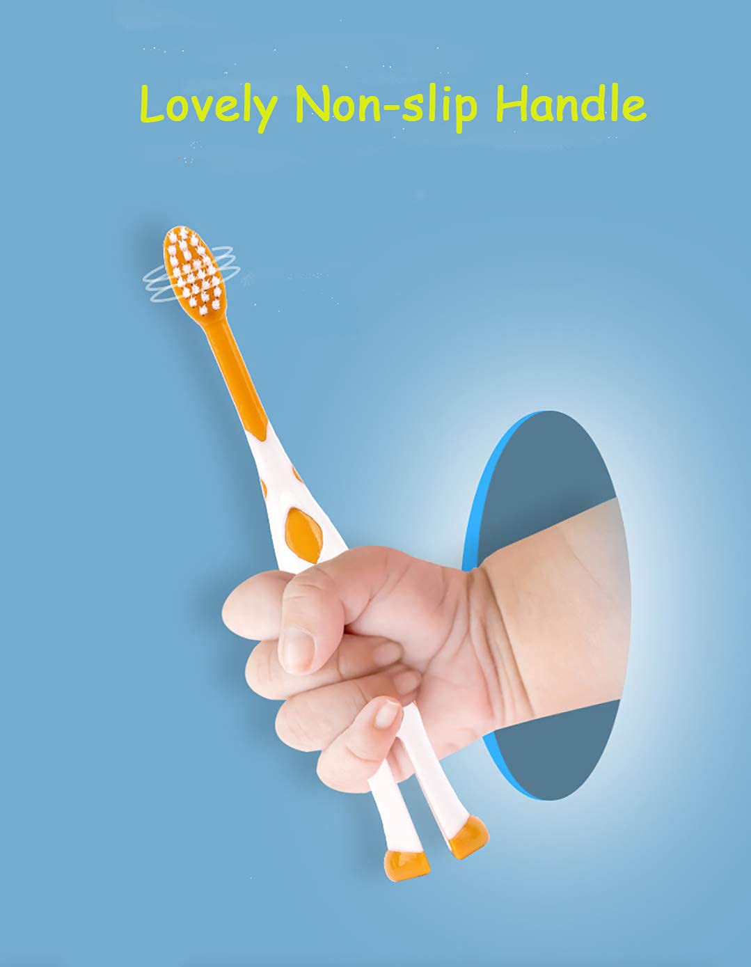 Newrichbee 8-Pack Kids Toothbrushes - Ultra-Soft Deer Design (Ages 2-8)
