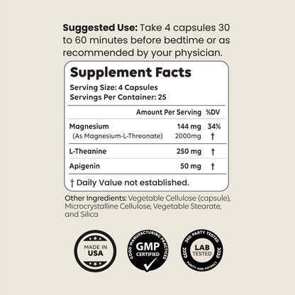 Newt's Sleep Aid | Magnesium Threonate, Apigenin & Theanine | Melatonin-Free Sleep