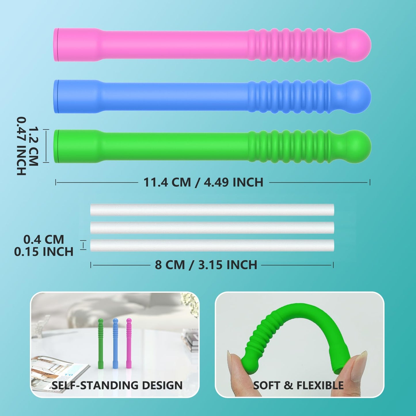 NEWUPGRADED Chewable Essential Oil Breath Stick – 9 Refills, Long-Lasting Freshness, BPA-Free