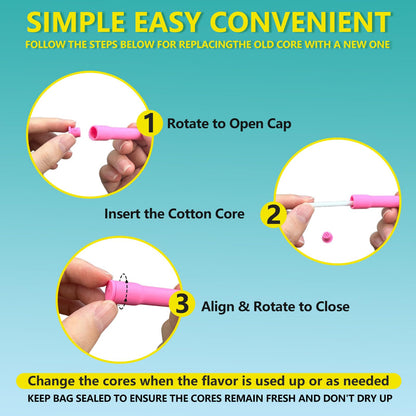 NEWUPGRADED Chewable Essential Oil Breath Stick – 9 Refills, Long-Lasting Freshness, BPA-Free