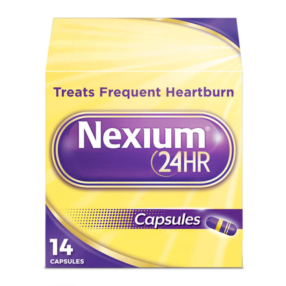 Nexium 24HR Acid Reducer Capsules – All-Day & All-Night Heartburn Relief (14 Count)