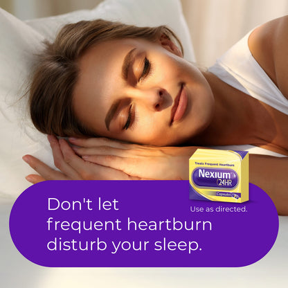 Nexium 24HR Acid Reducer Capsules – All-Day & All-Night Heartburn Relief (14 Count)
