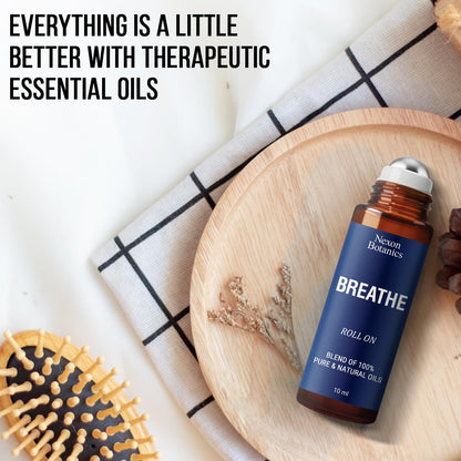 Breathe Essential Oil Roll-On 10 ml – Eucalyptus, Peppermint & Rosemary | Nexon Botanics