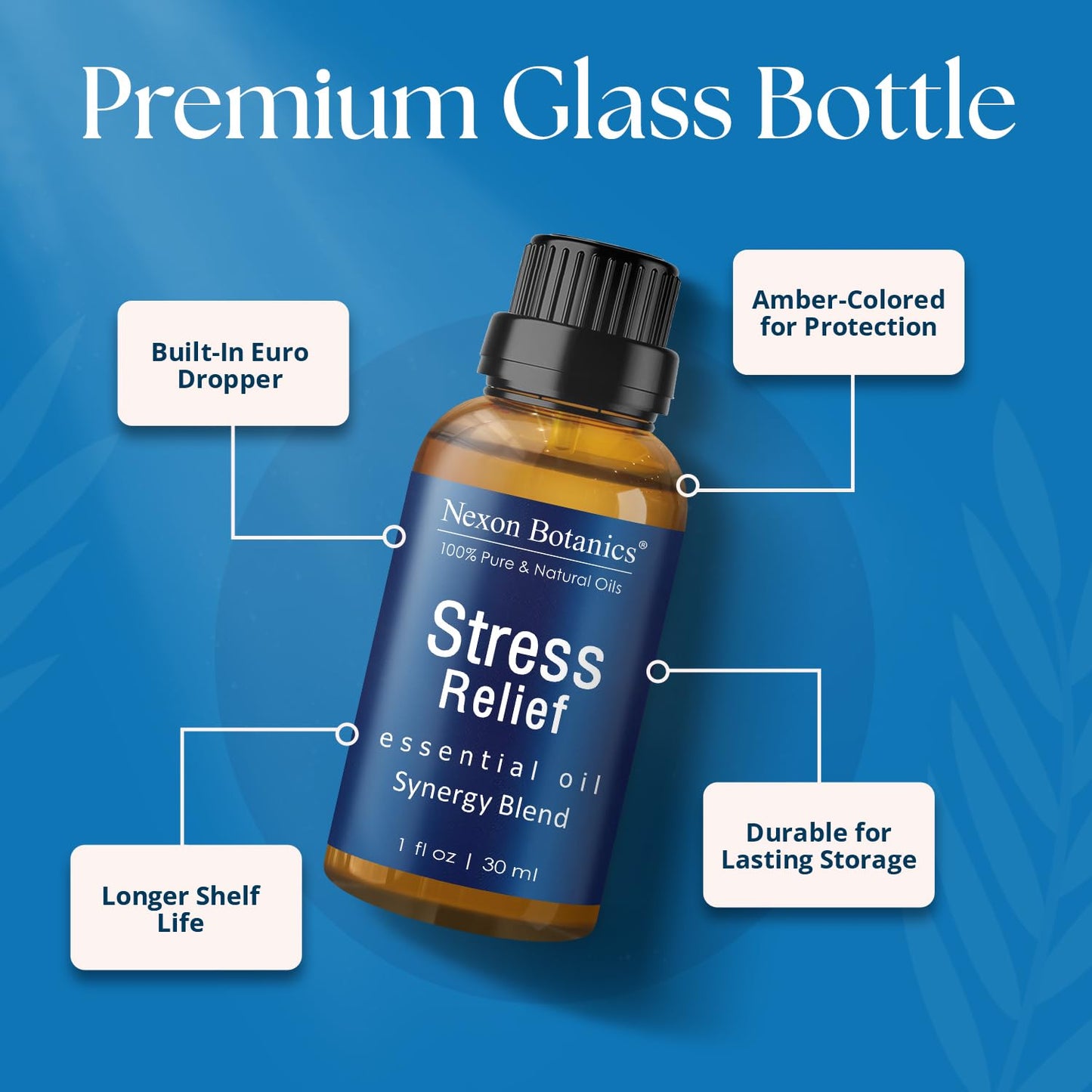 Stress Relief Essential Oil Blend 30 ml – Calm Diffuser Oil | Nexon Botanics