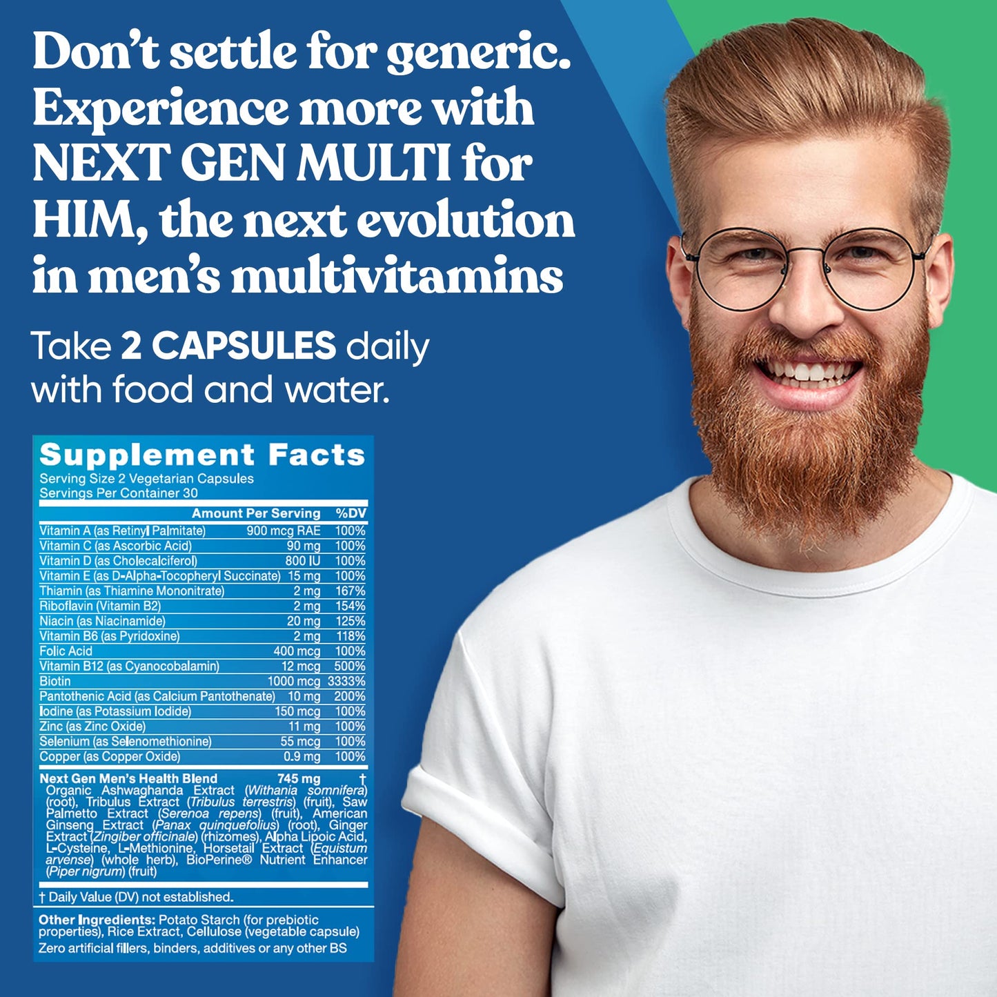 Next Gen Multi for Him – 26-in-1 Advanced Men’s Multivitamin (60 Veg Capsules)