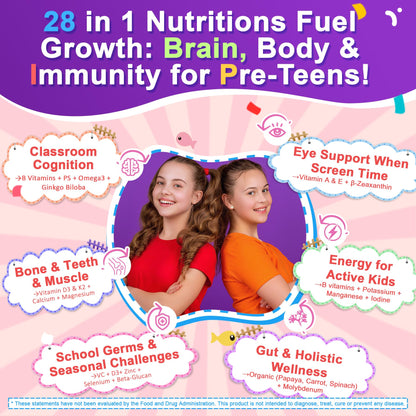 Nextdia Multivitamin Gummies for Teens 12-19 Omega-3 Calcium Zinc
